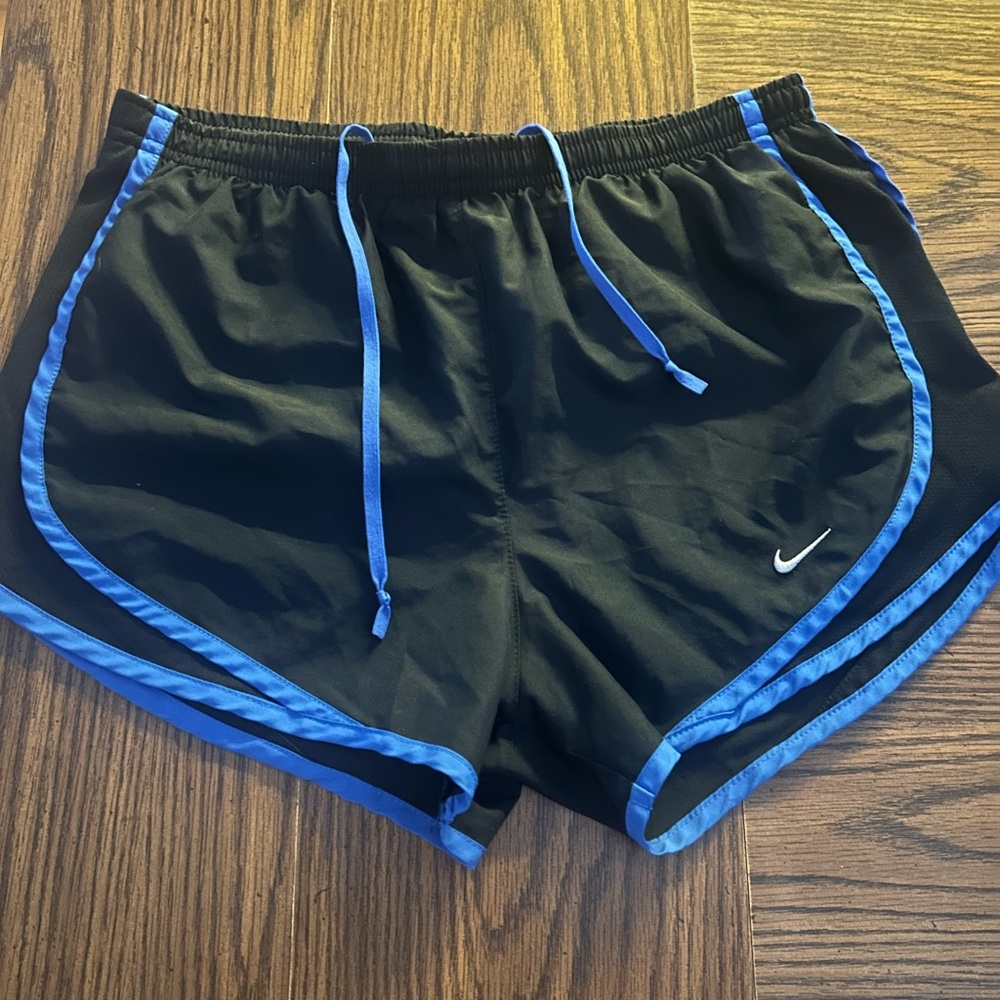 Nike Black Shorts with Blue Accents